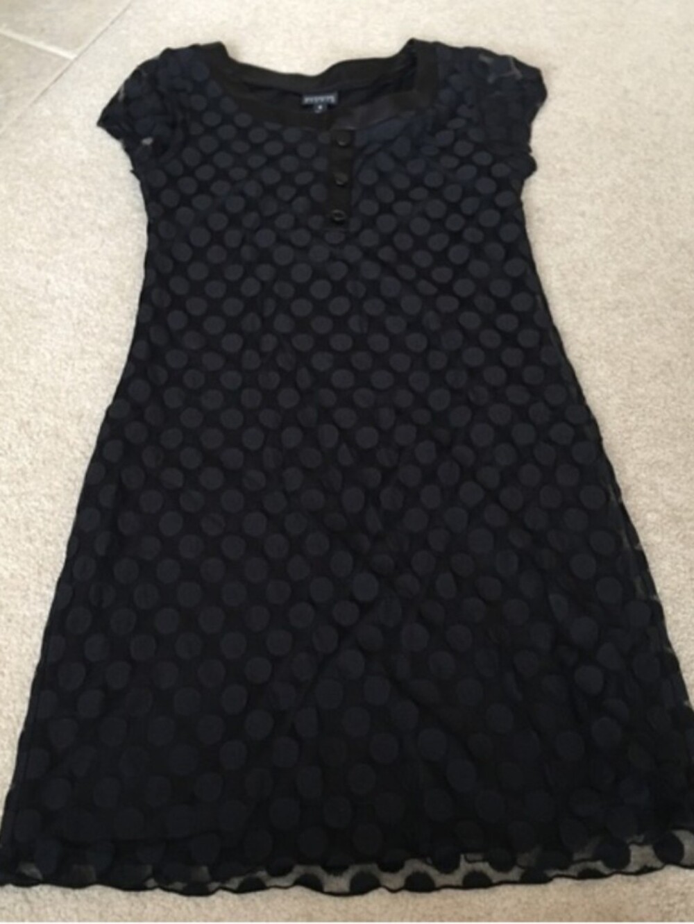 Enfocus Studio Black Polkadot Lace Dress - 8